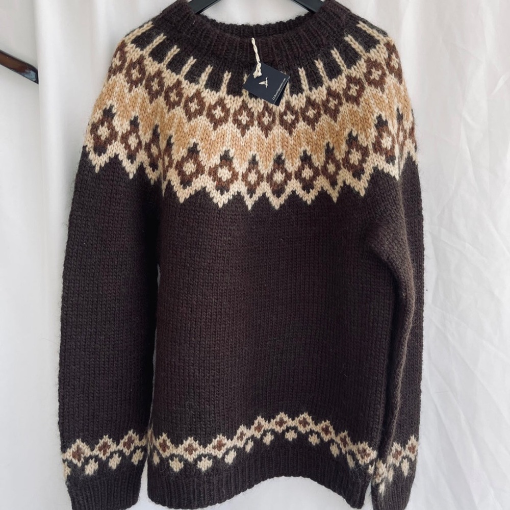 NWT L.L. Bean Signature 100% Wool Sweater Super Thick Size M